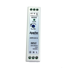 Apache Greyline Din-rail netvoeding, 12 V/DC, 1.67A, 20 W