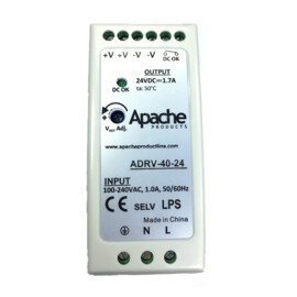 Apache Greyline Din-rail power supply, 24 V/DC, 1.7A, 40 W