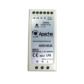 Apache Greyline Din-rail netvoeding, 24 V/DC, 2.5A, 60 W